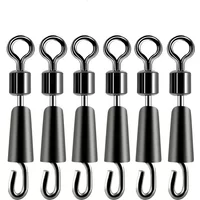 30/50PCSFishing Bearing Swivels Ball Bearing Swivel Solid Rings Fishing Connector Ocean Boat Quick Fast Link Connector