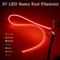 LED Same End Filament Spiral Bulb Filament Flexible Retro Edison Bulb Lamp Parts Diode Ultra Slim 3V Lighting Strip Decoration