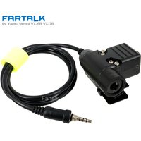 Tactical PTT for YAESU Vertex VX-6R/7R VX6R VX7R FT-270/270R VX-127/170 Walkie Talkie Headset Headphone
