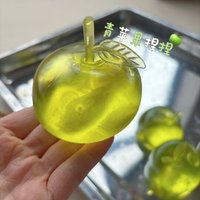 Squishy Pink Green Apple Stress Ball Soft Fidget Sensory Toy for ADHD Autism Slow Rebound Squeeze Toy for Adults Christmas Gift