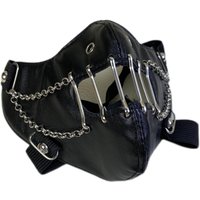 Steam Gear Gothic Punk ROCK AND ROW Accessory Performance Hip Pop Brown Gearwheel Rivet Cotton Winter Warm Mask