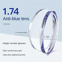 New 1.56/1.61/1.67/1.71/1.74 High Myopia Glasses Lenses Aspheric 1.67 Anti-Blue Light Lenses Processing Prescription Lenses