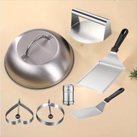 7-piece ultimate barbecue tool set - high-quality stainless steel utensils - perfect for camping and outdoor cooking