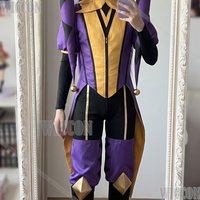The Freak Circus Jester Cosplay High Heel Boot Wig Purple Clown The Storyteller Observer Halloween Spooky Navidad Carnaval Event