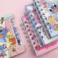 Random 4Pcs Stitch A7 Loose-leaf Spiral Notebook, Diary & Notepad, Ideal Back-to-School Gift