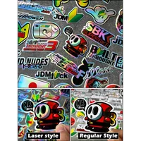 AliExpress NONE 40PCS/Lot Random Motorcycle Stickers Car Bike Helmet Tank Racing JDM Logo Accessories Decals For Yamaha Kawasaki Voge CFMOTO