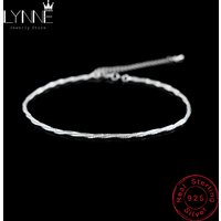 New Fashion Simple Twisted Weave Hemp Rope Anklets 925 Sterling Silver Sexy Beach Foot Chain Bracelet For Women&Girl Jewelry Gif