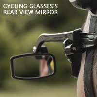 Cycling Glasses Rearview Mirror, Multi-angle Adjustable Mini Bicycle Helmet Mirror Universal Bike Eyeglass Rear View Mirror