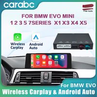CARABC Wireless CarPlay Android Auto For BMW 1,2 ,3,4,5,7,X1 X2 X3 X4 X5 X6 mini series EVO support camera AirPlay mirroring,
