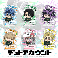 Anime DEAD ACCOUNT 10cm Three Accessories Acrylic Stand, Enishiro Souji, Easter decor for desktop shelf and anime keychain