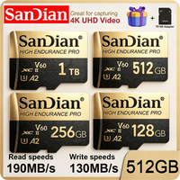Micro SD Card 32GB 64GB 128GB 256GB Micro TF SD Memory Card UHS-I U3 V30 Class 10 Fast Transfer For GoPro DJI Smartphone