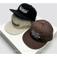 New Men Women Korean Cartoon Letter Embroidery Baseball Hats Sunshade Flat Eave Versatile Retro Peaked Caps Personal Fashion ins