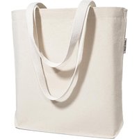 Blank Canvas Tote Wholesale Organic Natural Color Plain Bags For Shopping Handbag Decorating Heat Transfer Printing DIY Crafts