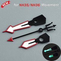 Luxury Modification Accessories 3 Pcs Watch Hands for NH35 NH36 Movement Green Luminous Hands Watch Accessories