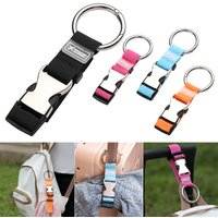 Holiday Travel Portable Nylon Suitcase Hanging Bag with Zinc Alloy Hiking Buckle Strap with External Hook Strap Jacket Holder