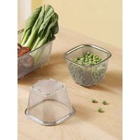 Square Mini Mesh Basket Japanese-Style Small Draining Mesh Sieve Fine Mesh Basket Kitchen Draining Basket Mesh Basin 1Pc