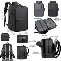 New Men's Backpack, Vacuum Compression Backpack, Multi-Functional Computer Bag, Large Capacity Expandable Travel Bag