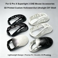 Custom 3D Printed Ultralight Hollow-Out Gaming Mouse Shell for G Pro X Superlight2 DEX Mouse Lightweight Upgrade Replacement Kit