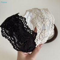 ✔Vintage Lace Embroidered Headband - Floral Crochet Wide Hairband for Women, Retro Style