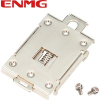 ENMG SUS304 DIN Rail 35mm Electrical Component Mounting Bracke Steel Plate Electrophoresis Black M4×6 Threaded Through Hole R99
