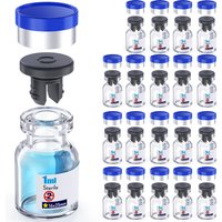 Sterile Glass Vials With Separate Rubber Stopper and Cap Need to Crimped With Pliers sterile Packaged 20pcs
