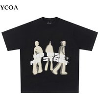 T-Shirt surdimensionné pour hommes, Hip Hop, séchage rapide, Vintage des années 90, Streetwear, Anime Harajuku, mode, haut à manches courtes, vêtements gothiques