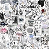 AliExpress Charile 10/30/66PCS Cool Silver Cartoon Stickers Aesthetic Waterproof DIY Skateboard Laptop Bike Cute INS Style Decoration Sticker Toys