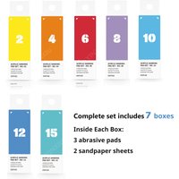 DSPIAE Acrylic Sanding Pads Set of 7 Boxes Free Self-Adhesive Sandpaper for Gundam Nub Polishing & Model Making Hobby DIY Tools