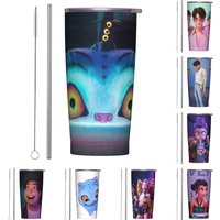 KPop Demon Hunters Derpy and Sussie Tumbler Vacuum Insulated Thermal Cup Stainless Steel Outdoor Mug Hot Cold Drink