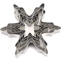 Christmas Snowflake Cookie Mold Stainless Steel Kitchen Baking Tool Gingerbread Man Tree Heart Chocolate Candy Mold 5pc/set