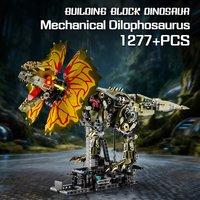 Technical Mechanical Dilophosaurus Tyrannosaurus Rex Building Blocks Jurassic T-Rex Dinosaur MOC Bricks Toys For Children Gifts