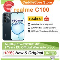 5G Smartphone Tellphone affordable mobile phones 2026 realme C100 Europe Version 2026 New MediaTek Dimensity 6300 6.8'' 144Hz Display 6600mAh Battery 45W Charge 50MP AI Camera