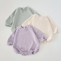 INS 0-18M Neugeborenen Baby Mädchen Jungen Sweatshirt Strampler Kleinkind Langarm Grundlegende Baumwolle Oversize Strampler Baby kleidung Overall