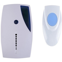 36 Chime Tones Wireless Doorbell Remote Controlled Long Range 120M Door Chime Receiver Transmitter Kit With Led Flash White For