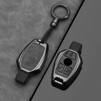 Alloy Style Car Key Case Cover Shell Fob For Mercedes Benz W204 W205 W212 W213 W176 W177 W219 A B C E S Class GLC CLA AMG