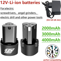12V New Universal Rechargeable Lithium Battery Suitable for Electric Drill,Screwdrivers, Angle Grinders, Etc Electric Tools