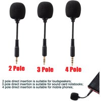 3.5mm Jack Mini Flexible Folding Condenser Microphone 2/3/4 Pole for Mobile Phone Loudspeaker Sound Card PC Computer Laptop
