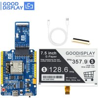 7.5inch E-Ink Display Module 4-Grayscale E-Ink Display HAT SPI Interface, GDEY075T7 with Adapter Board
