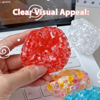 Shapeable Vacuum Squishy Balls Ice Beads Squeeze Toy Super Soft Stress Relief Noisy Ball Desktop Squeezing Soothing Toy Birthday