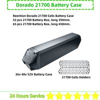 Reention Dorado 21700 Dorado + Max Plus Upgrade 36v 48v 52v E-bike Battery Case Battery Cover 65 52 Cells 21700 Battery box