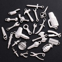 5pcs No Fade Tools Axe Wrench Sword Daily Supplies Charm Pendant For DIY Jewelry Making Accessories Keychain Earring Connectors