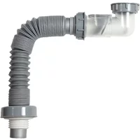 Kitchen Sink Drain Hose Set Filter With Stop Valve For Washbasin Bathroom Deodorizing And Scalding-proof Sink Drain Pipe
