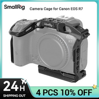 SmallRig “Black Mamba” Cage for Canon EOS R7/R10 with 1/4"-20 ARRI Hole,Cold Shoe,Bottom Quick Release Plate Mount DJI RS 2/RS 3