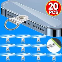 20/1Pcs Transparent Phone Lanyard Tether Tabs for Cellphone Lanyard Card Cord Gasket Hole Hanging Straps Flexible Patches Clips