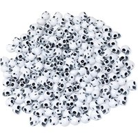50Pcs 10x12mm Acrylic Skull Stylish Skeleton Head Halloween Spacer Beads DIY Bracelet Necklace Making Earring Jewelry Making