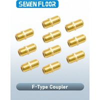 10 Pcs Coaxial Cable Connector, RG6 F-Type Gold/Silver Plated Adapter Female to Female Coax Cable Extender for TV Cables
