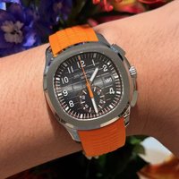 Specht & Söhne New Classic 5167 Men's Watch Orange Color Sapphire Crystal Rubber Srap Sports Male Quartz Watches 50M Waterproof image 4