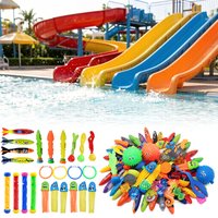 Diving Toy Kit Shark Fish Floating Rings Creature Toys for Beach Bath Swimming Pool Party Birthday Gifts Games Summer Favors ZYF