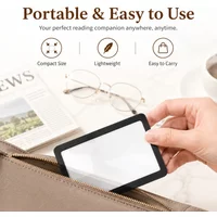1-10pcs Portable Card-Sized Magnifying Glass Slim Pocket Magnifier for Reading Small Text,Receipts Fine Print,for Everyday Use