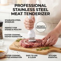 Household Stainless Steel Meat Tenderizing Needle Meat Breaking Tenderizer for Steak Pork Belly Flavor Penetration